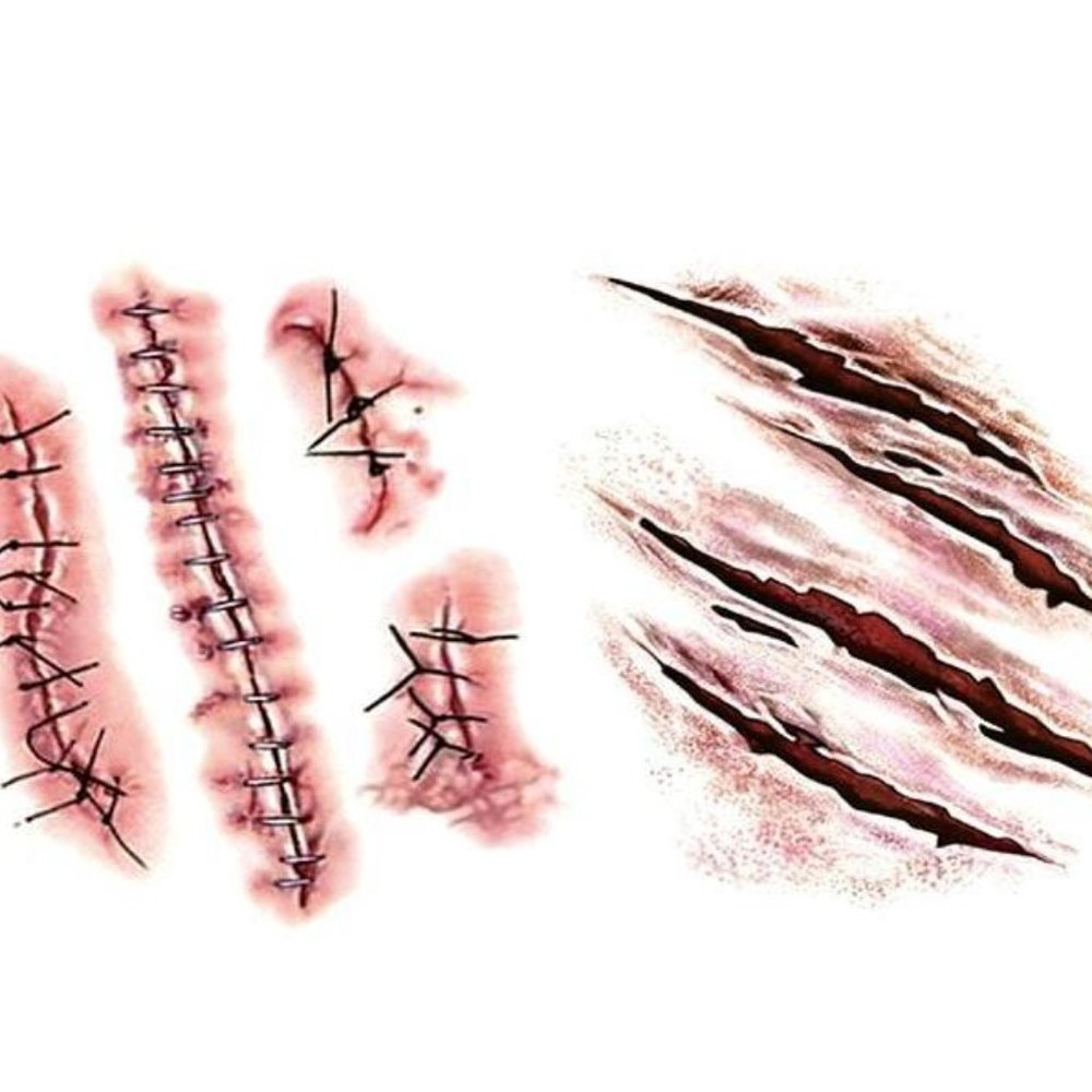 Halloween scar tattoo stickers